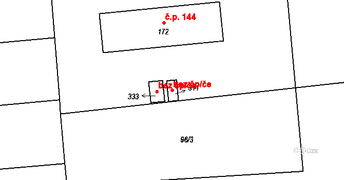 Vlkava 45334447 na parcele st. 311 v KÚ Vlkava, Katastrální mapa