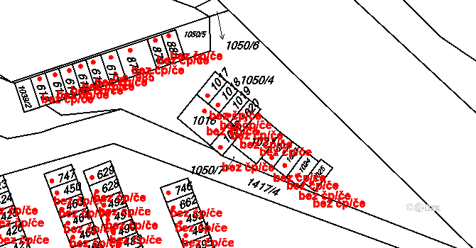 Ústí nad Orlicí 45560447 na parcele st. 1020 v KÚ Hylváty, Katastrální mapa
