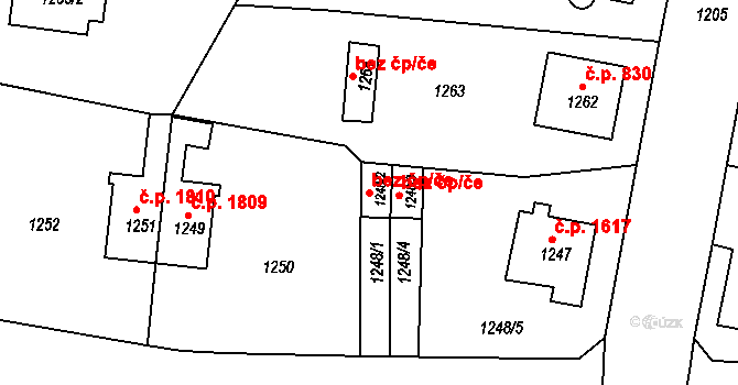 Česká Lípa 45884447 na parcele st. 1248/2 v KÚ Česká Lípa, Katastrální mapa