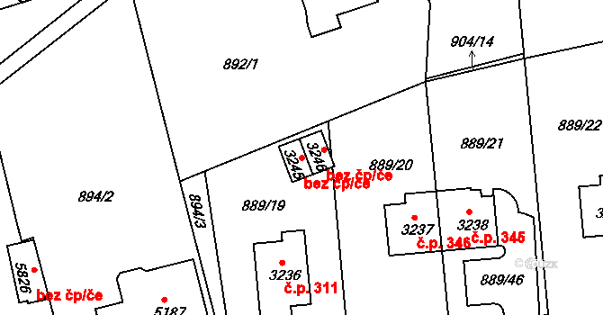 Trutnov 48528447 na parcele st. 3245 v KÚ Trutnov, Katastrální mapa