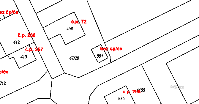Brumovice 121007448 na parcele st. 591 v KÚ Brumovice u Opavy, Katastrální mapa