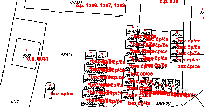 Benešov 42449448 na parcele st. 484/17 v KÚ Benešov u Prahy, Katastrální mapa