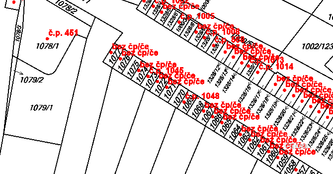 Brodek u Přerova 43815448 na parcele st. 1071 v KÚ Brodek u Přerova, Katastrální mapa