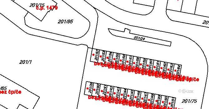 Tachov 44069448 na parcele st. 201/53 v KÚ Tachov, Katastrální mapa