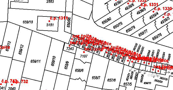 Kolín 46077448 na parcele st. 3825/10 v KÚ Kolín, Katastrální mapa