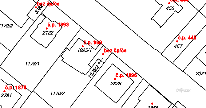 Brandýs nad Labem-Stará Boleslav 49219448 na parcele st. 1025/2 v KÚ Brandýs nad Labem, Katastrální mapa