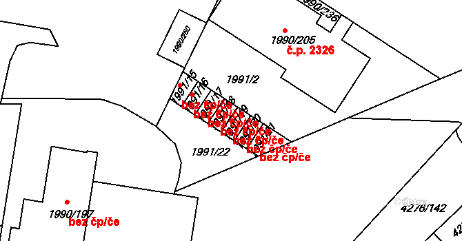 Boskovice 49694448 na parcele st. 1991/19 v KÚ Boskovice, Katastrální mapa