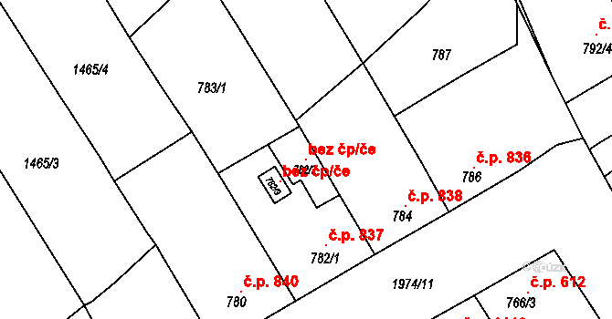 Svatobořice-Mistřín 100806449 na parcele st. 782/2 v KÚ Mistřín, Katastrální mapa