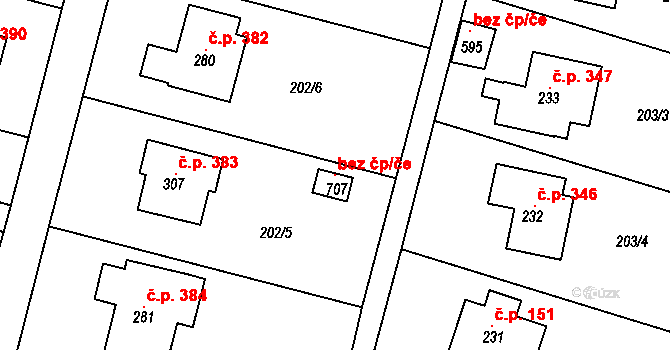 Herálec 147029449 na parcele st. 707 v KÚ Český Herálec, Katastrální mapa