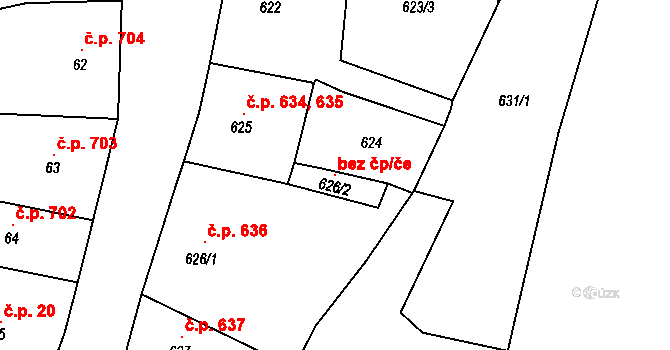 Česká Lípa 147145449 na parcele st. 626/2 v KÚ Česká Lípa, Katastrální mapa