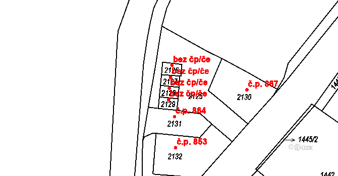 Ústí nad Labem 38848449 na parcele st. 2128 v KÚ Střekov, Katastrální mapa
