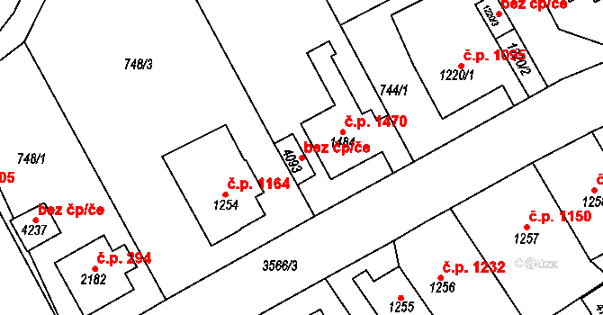 Česká Třebová 43586449 na parcele st. 4093 v KÚ Česká Třebová, Katastrální mapa