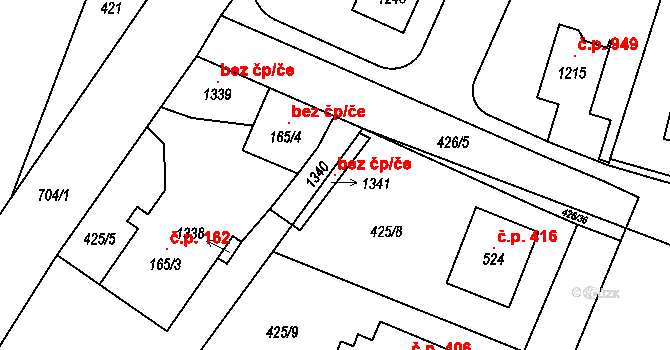 Líbeznice 93622449 na parcele st. 1340 v KÚ Líbeznice, Katastrální mapa