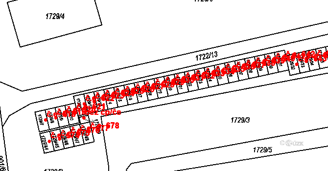 Miřetice u Klášterce nad Ohří 630, Klášterec nad Ohří na parcele st. 1729/19 v KÚ Miřetice u Klášterce nad Ohří, Katastrální mapa