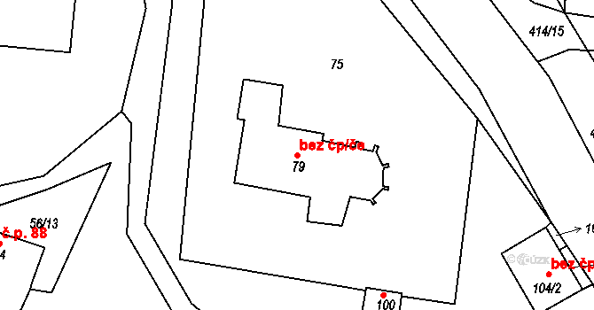 Velký Bor 38827450 na parcele st. 79 v KÚ Velký Bor u Horažďovic, Katastrální mapa