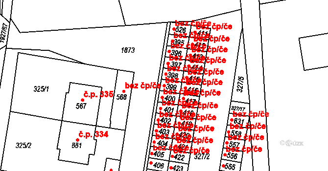 Svitavy 47934450 na parcele st. 399 v KÚ Moravský Lačnov, Katastrální mapa