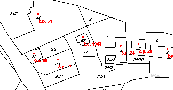 Malovidy 43, Rataje nad Sázavou, Katastrální mapa