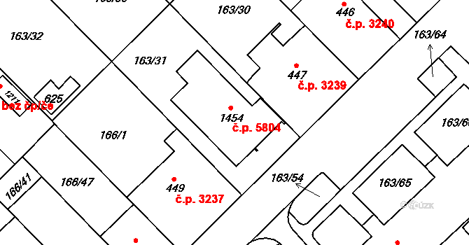Jihlava 3238 na parcele st. 448 v KÚ Bedřichov u Jihlavy, Katastrální mapa