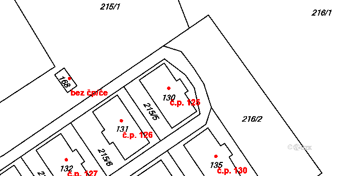 Dolní Suchá 125, Hrádek nad Nisou na parcele st. 130 v KÚ Dolní Suchá u Chotyně, Katastrální mapa