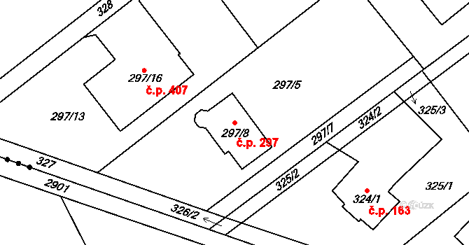 Dolní Marklovice 297, Petrovice u Karviné na parcele st. 297/8 v KÚ Dolní Marklovice, Katastrální mapa