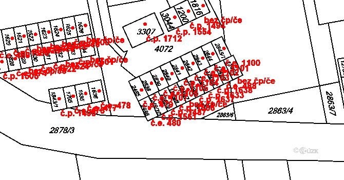 Lipník nad Bečvou I-Město 1566, Lipník nad Bečvou na parcele st. 1249/8 v KÚ Lipník nad Bečvou, Katastrální mapa