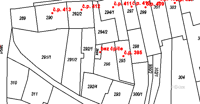 Šluknov 39171451 na parcele st. 294/4 v KÚ Šluknov, Katastrální mapa