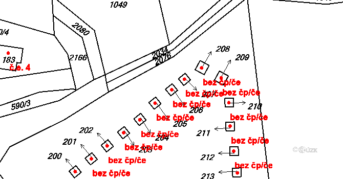 Trhový Štěpánov 39391451 na parcele st. 206 v KÚ Střechov nad Sázavou, Katastrální mapa