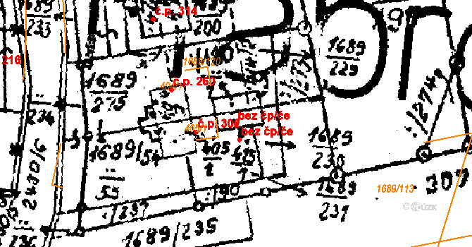 Habrovany 39715451 na parcele st. 414/1 v KÚ Habrovany, Katastrální mapa