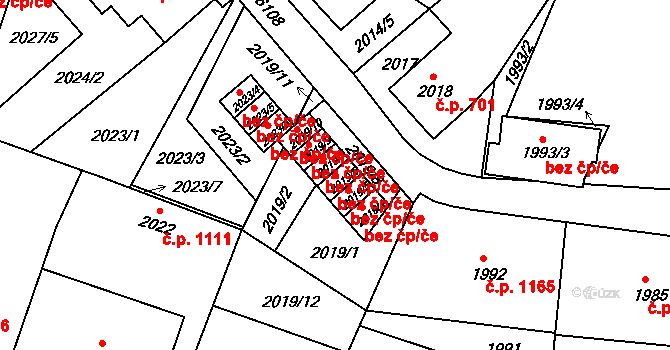 Liberec 40802451 na parcele st. 2019/6 v KÚ Liberec, Katastrální mapa