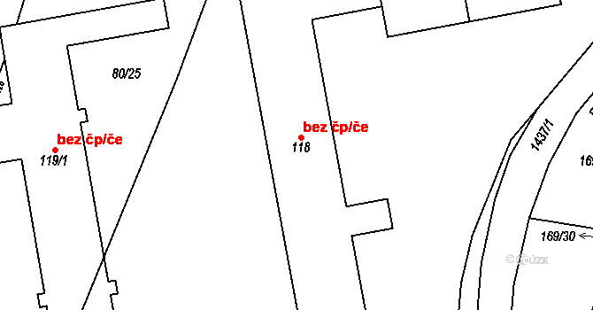 Suchdol nad Lužnicí 41001451 na parcele st. 118 v KÚ Bor, Katastrální mapa