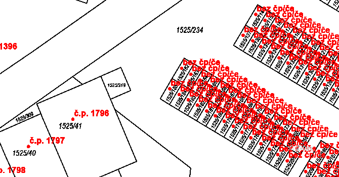 Sokolov 42957451 na parcele st. 1525/185 v KÚ Sokolov, Katastrální mapa