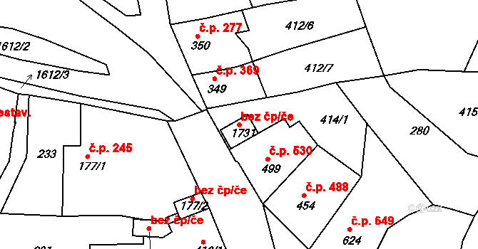 Milevsko 43168451 na parcele st. 1731 v KÚ Milevsko, Katastrální mapa