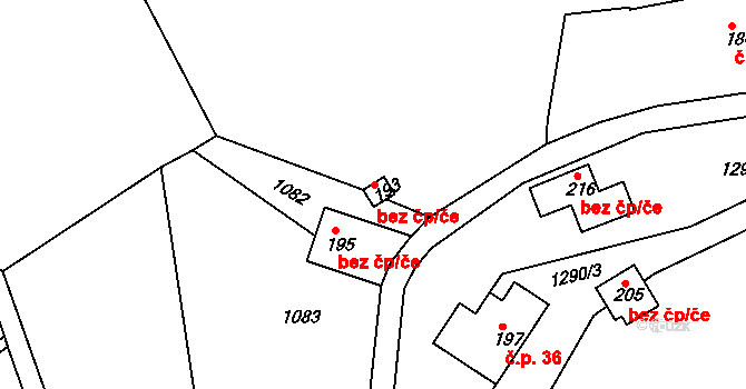 Jablonec nad Jizerou 44256451 na parcele st. 193 v KÚ Stromkovice, Katastrální mapa