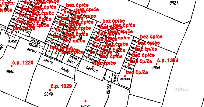 Plzeň 46293451 na parcele st. 9841/46 v KÚ Plzeň, Katastrální mapa