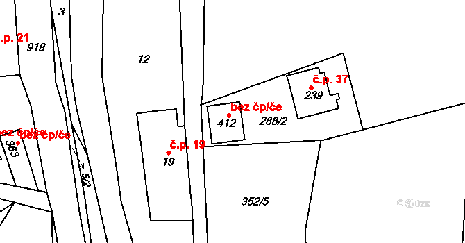 Černý Důl 47754451 na parcele st. 412 v KÚ Černý Důl, Katastrální mapa