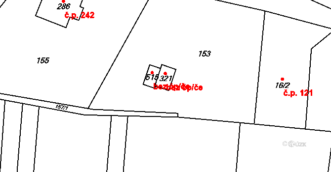 Ženklava 48703451 na parcele st. 515 v KÚ Ženklava, Katastrální mapa