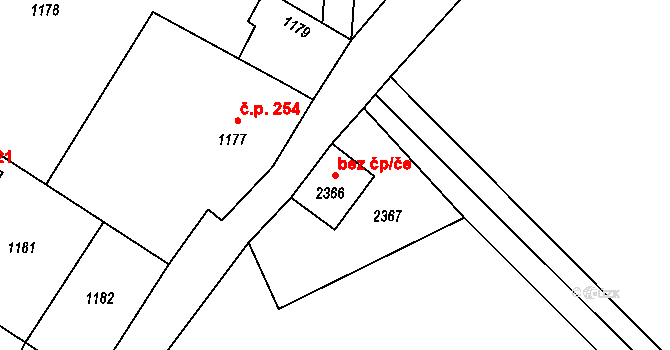 Česká Ves 49183451 na parcele st. 2366 v KÚ Česká Ves, Katastrální mapa