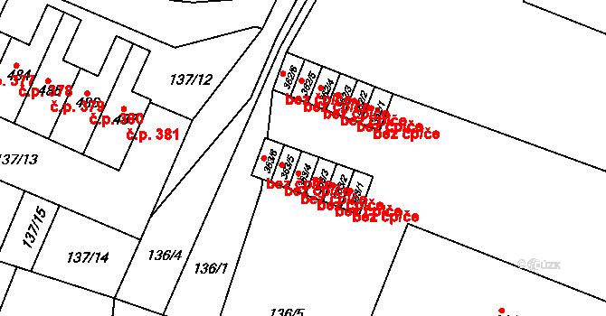 Hýskov 49273451 na parcele st. 363/4 v KÚ Hýskov, Katastrální mapa