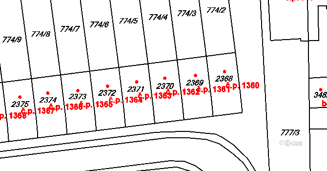 Humpolec 1362 na parcele st. 2370 v KÚ Humpolec, Katastrální mapa