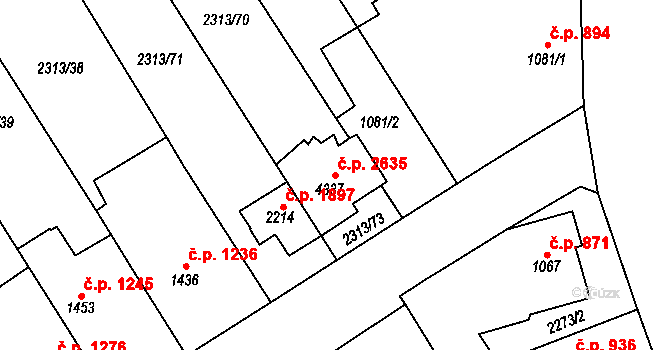 Dvůr Králové nad Labem 2635 na parcele st. 4337 v KÚ Dvůr Králové nad Labem, Katastrální mapa
