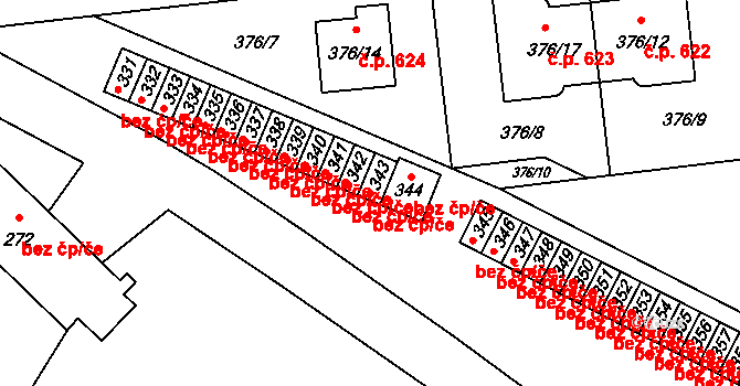 Postřelmov 42178452 na parcele st. 343 v KÚ Postřelmov, Katastrální mapa