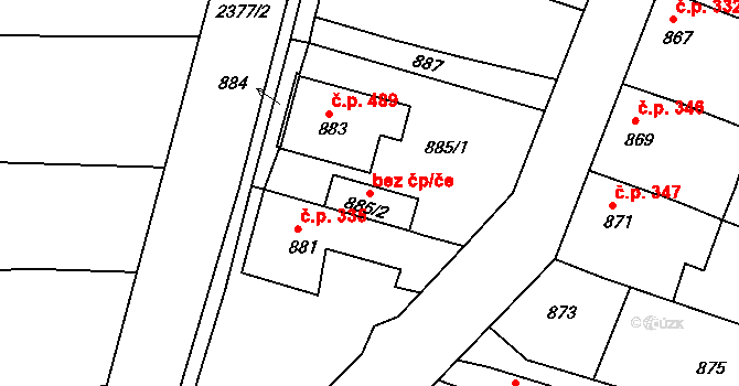 Batelov 43069452 na parcele st. 885/2 v KÚ Batelov, Katastrální mapa