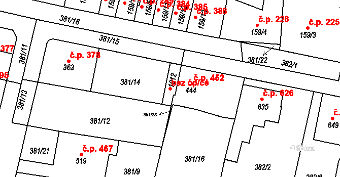 Slatiňany 43729452 na parcele st. 1012 v KÚ Slatiňany, Katastrální mapa