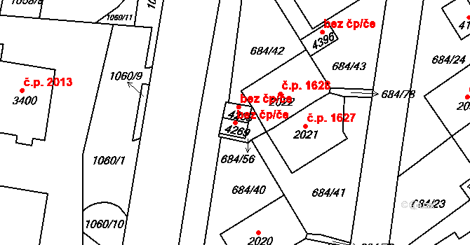 Rakovník 44435452 na parcele st. 4269 v KÚ Rakovník, Katastrální mapa