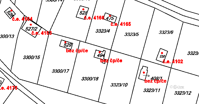 Moravská Třebová 48561452 na parcele st. 494 v KÚ Boršov u Moravské Třebové, Katastrální mapa