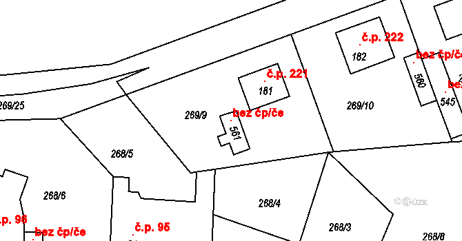 Braškov 99812452 na parcele st. 561 v KÚ Braškov, Katastrální mapa