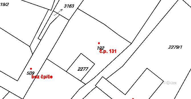 Heřmanice v Podještědí 131, Jablonné v Podještědí na parcele st. 192 v KÚ Heřmanice v Podještědí, Katastrální mapa
