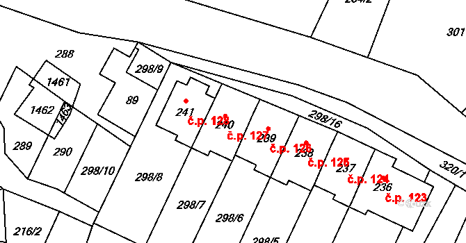 České Petrovice 127 na parcele st. 240 v KÚ České Petrovice, Katastrální mapa