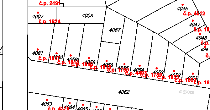Židenice 1750, Brno na parcele st. 4056 v KÚ Židenice, Katastrální mapa