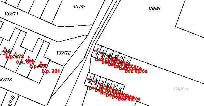 Hýskov 41747453 na parcele st. 362/5 v KÚ Hýskov, Katastrální mapa